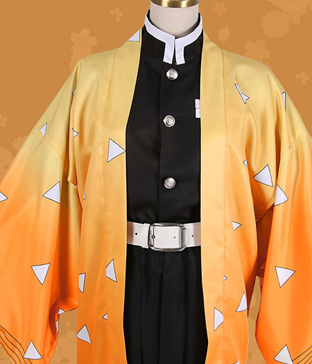 Demon Slayer : Kimetsu no Yaiba Agatsuma Zenitsu Costume Kit Cosplay