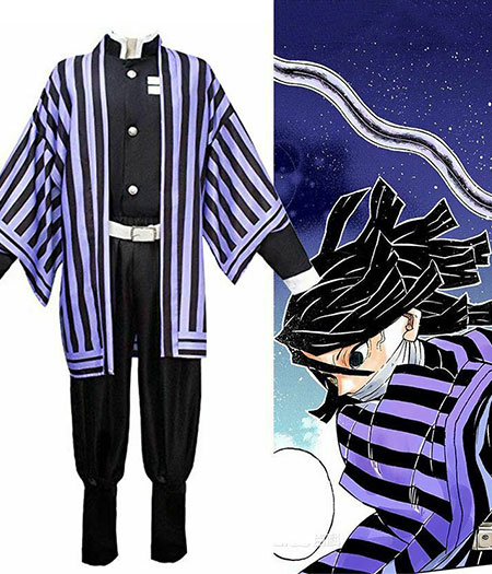 Demon Slayer : Kimetsu no Yaiba Obanai Iguro Costume Kit Cosplay