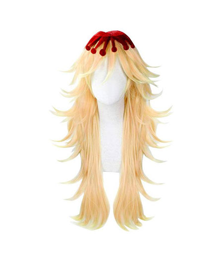 Demon Slayer : Kimetsu no Yaiba Douma Jaune Long Wig Cosplay Acheter