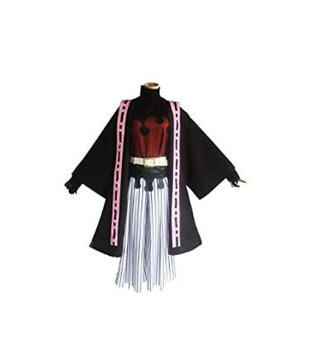 Demon Slayer : Kimetsu no Yaiba Douma Noir Kimono Manteau Costume Cosplay