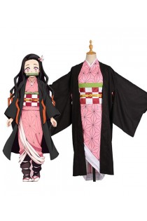 Demon Slayer : Kimetsu no Yaiba Kit Kimono Costume Cosplay Kamado Nezuko