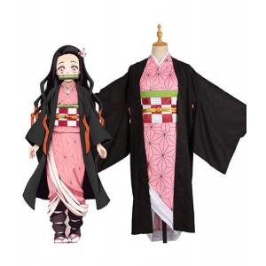 Demon Slayer : Kimetsu no Yaiba Kit Kimono Costume Cosplay Kamado Nezuko