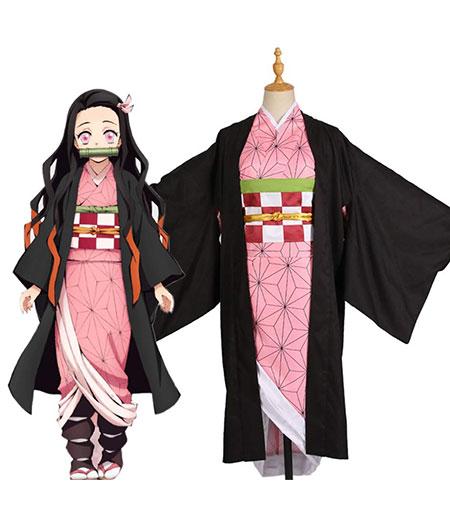 Demon Slayer : Kimetsu no Yaiba Kit Kimono Costume Cosplay Kamado Nezuko
