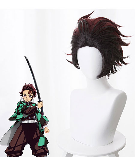 Demon Slayer : Kimetsu no Yaib Kamado Tanjirou Wig Cosplay