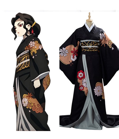 Demon Slayer : Kimetsu no Yaiba Kibutsuji Muzan Noir Costume Cosplay Acheter