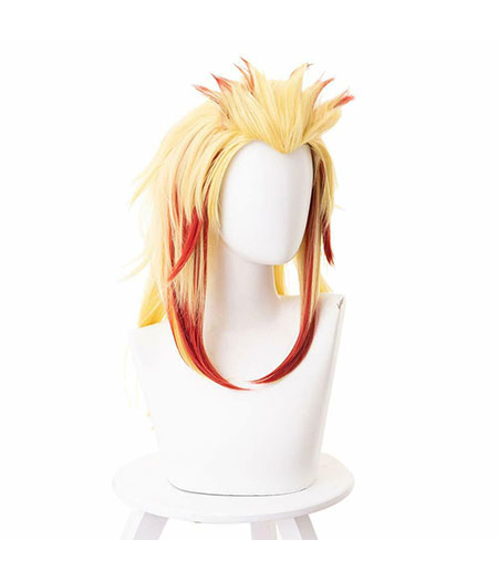 Demon Slayer : Kimetsu no Yaiba Rengoku Kyoujurou Jaune Wig Cosplay 