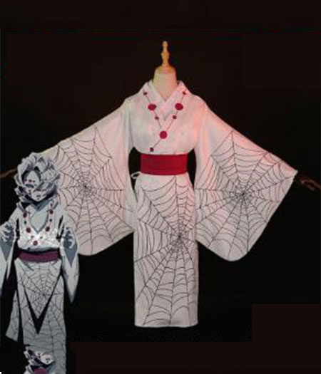 Demon Slayer : Kimetsu no Yaiba Toile D'araignée Rui Kimono Costume Cosplay