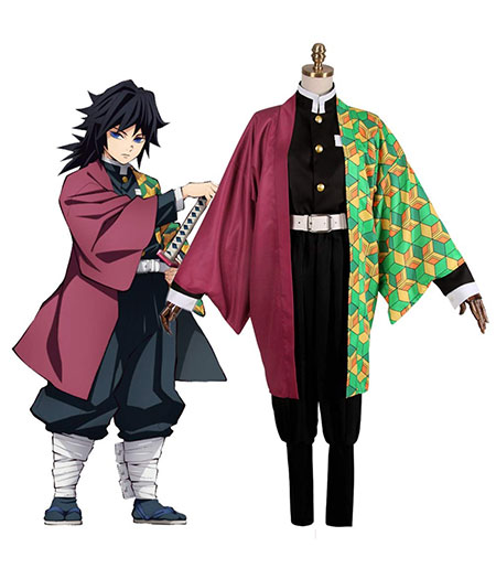 Demon Slayer : Kimetsu no Yaiba Ensemble Complet Tomioka Giyu Costume Cosplay