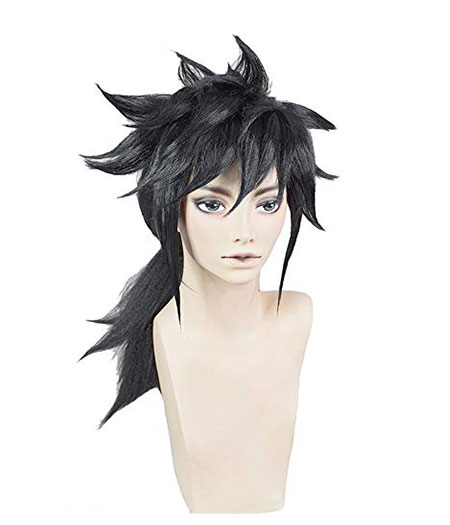 Demon Slayer : Kimetsu no Yaiba Tomioka Giyuu Black Wig Cosplay 