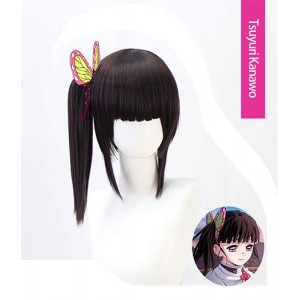 Demon Slayer : Kimetsu no Yaiba Black Wig Tsuyuri Kanawo Cosplay