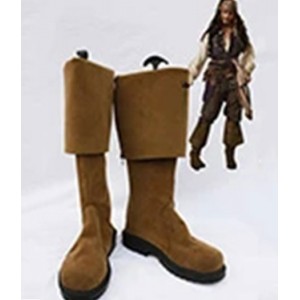 Pirates of the Caribbean : Brown Long Jack Sparrow Boots Cosplay Acheter