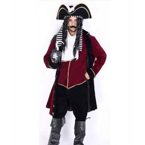 Pirates of the Caribbean : Rouge Foncé Robe Longue Costume Cosplay Acheter Pas Cher