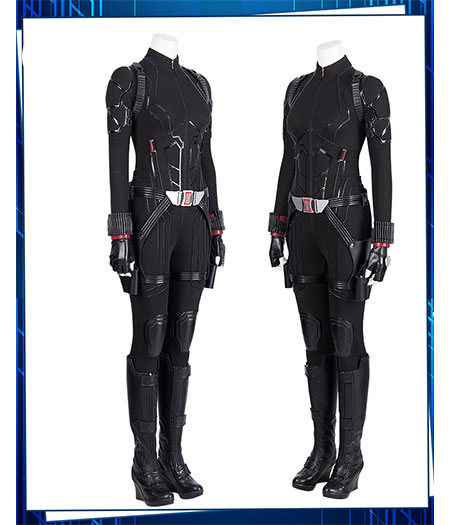 Avengers: Endgame Black Widow Noir Costume De Combat Cosplay