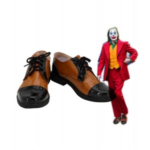 The Joker 2019 : Joaquin Phoenix Joker Brown Chaussures Cosplay