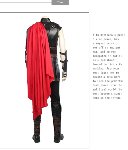 Thor: Ragnarok ThorEnsemble Complet Costume Armure Cosplay