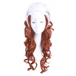 X-Men : Cheveux longs et bouclés Rogue Wig Cosplay 