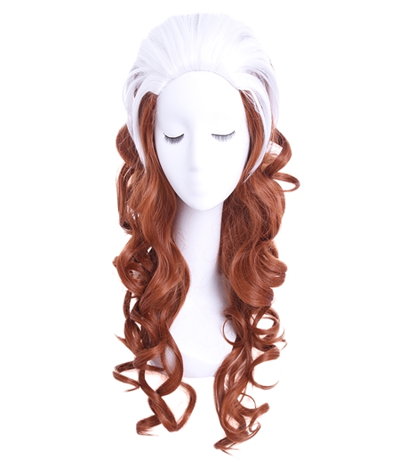 X-Men : Cheveux longs et bouclés Rogue Wig Cosplay 