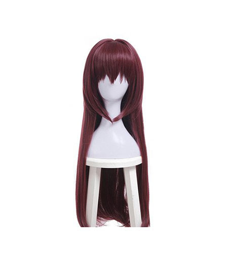 Fate/Grand Order : Longs Cheveux Raides Brown Wig Scáthach Cosplay