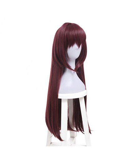 Fate/Grand Order : Longs Cheveux Raides Brown Wig Scáthach Cosplay