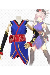 Fate/Grand Order : Miyamoto Musashi Ensemble Complet Bleu Costume Cosplay