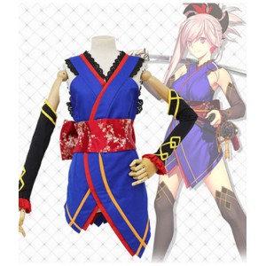 Fate/Grand Order : Miyamoto Musashi Ensemble Complet Bleu Costume Cosplay