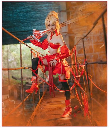 Fate/Grand Order : Costume Cosplay Mordred Ensemble Complet