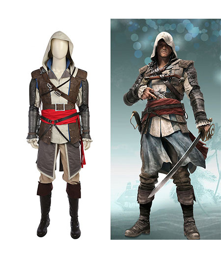 Assassin's Creed : Black Flag Edward James Kenway Manteau Costume Cosplay