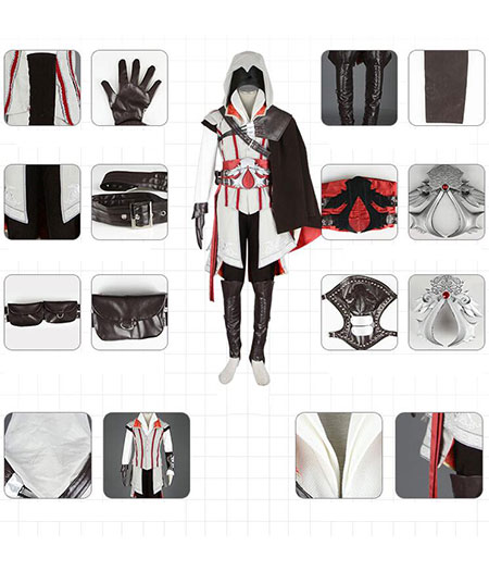 Assassin's Creed : Ensemble Complet Ezio Auditore Costume Cosplay