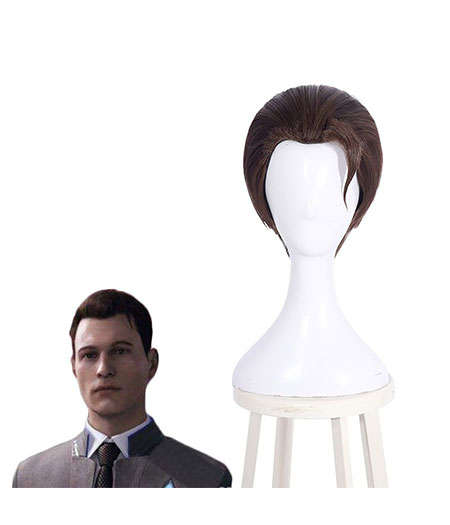 Detroit : Become Human Court Brown RK800 Connor Wig Cosplay Achat