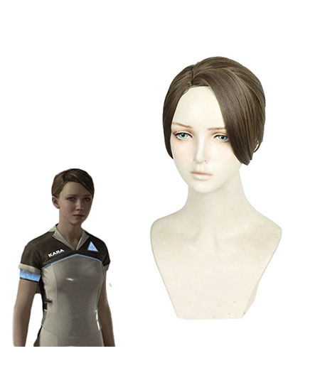 Detroit : Become Human Kara AX400 D'or Brown Wig Cosplay Vente Chaude