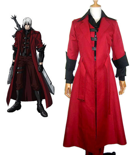 Devil May Cry : Dante Rouge Ensemble Complet Costume Cosplay
