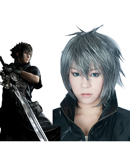 Final Fantasy : Gris Argenté Wig Noctis Lucis Caelum Cosplay