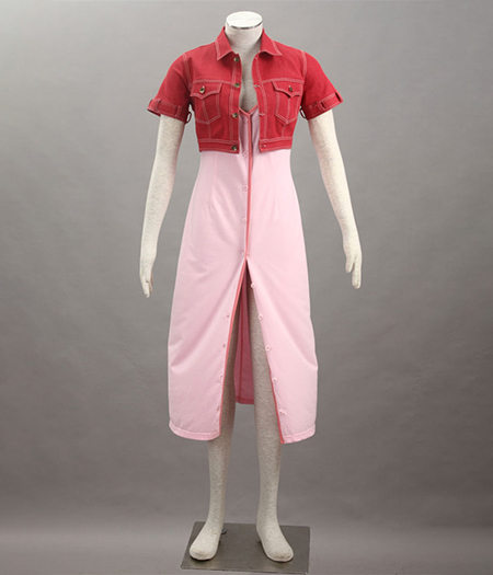 Final Fantasy : Rose Robe Aerith Gainsborough Costume Cosplay