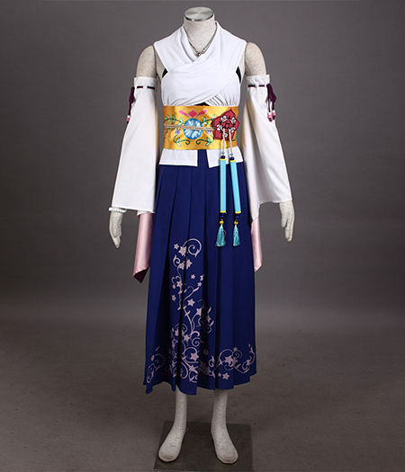 Final Fantasy 10 : Yuna Kimono Ensemble Complet Costume Cosplay