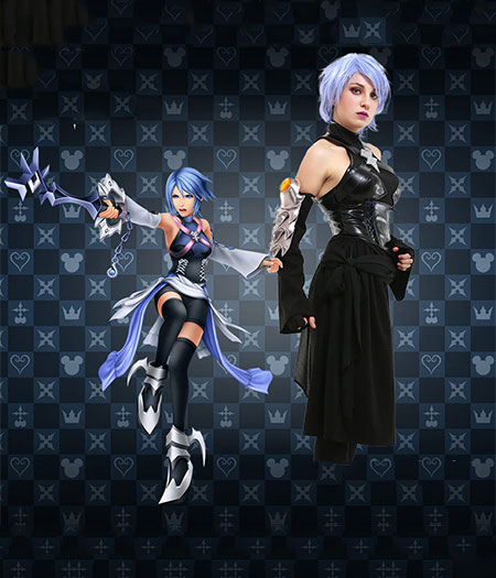 Kingdom Hearts III : Haute Qualité Aqua Sexy Costume Cosplay