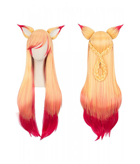 League of Legends : Haute Qualité Ahri Soraka Renard Wig Cosplay Vente Chaude