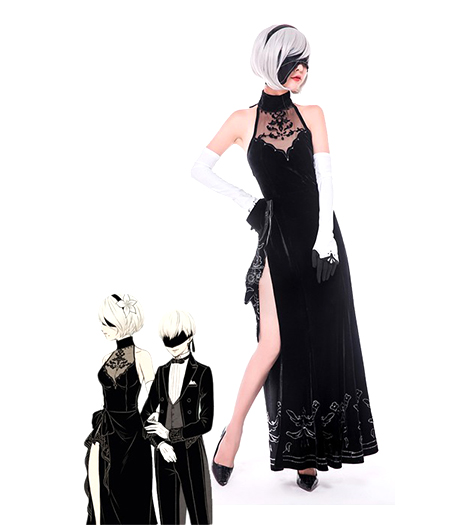 NieR : Automata YoRHa No. 2 Type B Robe De Soirée Costumes Cosplay