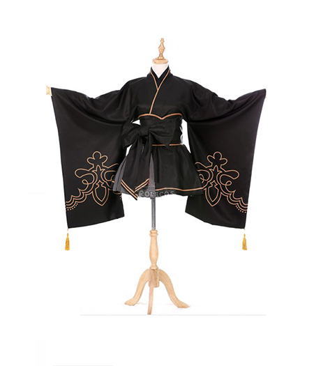 NieR : Automata Noir Court Kimono YoRHa 2B Costume Cosplay Achat