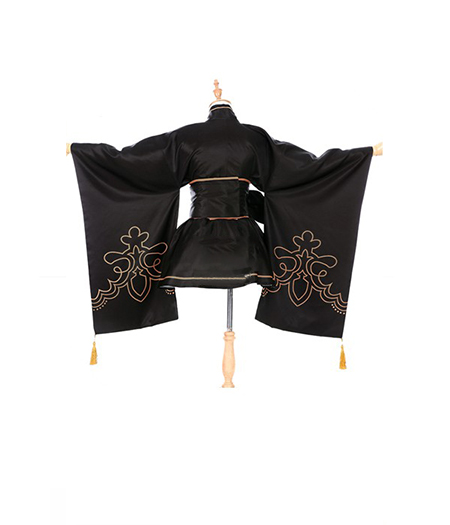 NieR : Automata Noir Court Kimono YoRHa 2B Costume Cosplay Achat