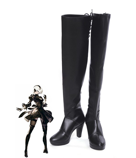 NieR : Automata YoRHa 2B Noir Long Boots Cosplay