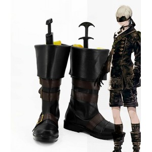 NieR : Automata Yorha 9S Noir La Mode Boots Chaussures Cosplay Achat 