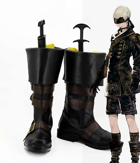 NieR : Automata Yorha 9S Noir La Mode Boots Chaussures Cosplay Achat 