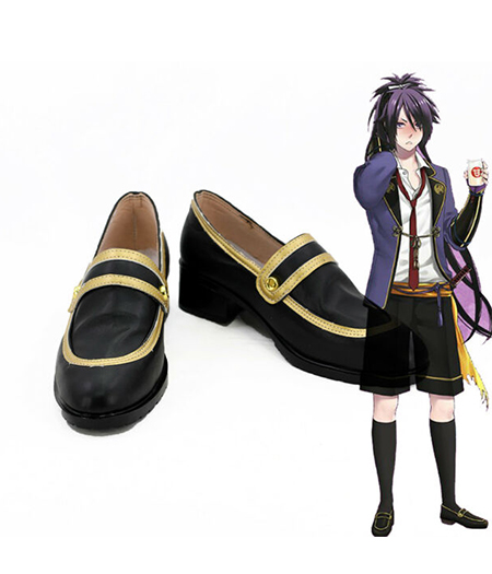 Touken Ranbu : Cosplay Noir Chaussures Fudou Yukimitsu