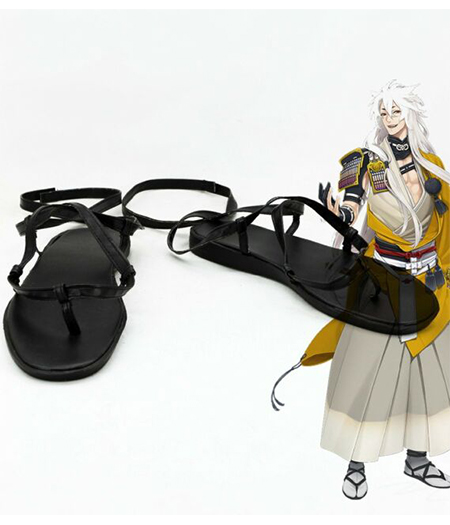 Touken Ranbu : Noir Chaussures Kogitsunemaru Cosplay