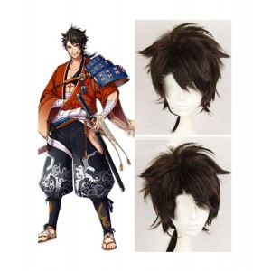 Touken Ranbu : Haute Qualité Noir Wig Mutsunokami Yoshiyuki Cosplay