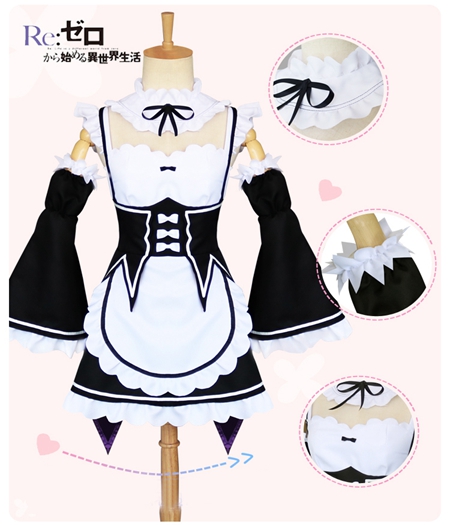 Re:Zero Kara Hajimeru Isekai Seikatsu Ram Anime Cosplay Costumes