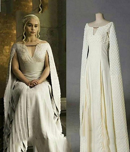 Game Of Thrones : Haute Qualité Costume Daenerys Targaryen Cosplay