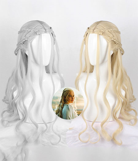 Game Of Thrones : Long Cheveux Bouclés Daenerys Targaryen Wig Cosplay