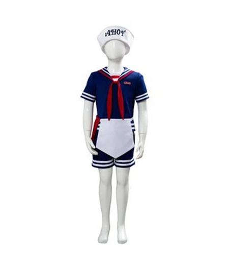 Stranger Things : Scoops Ahoy Steve Harrington Enfant Combinaison Uniforme Costume Cosplay