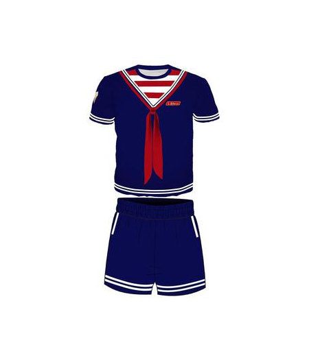 Stranger Things : Scoops Ahoy Steve Short Tee-Shirt Costume Cosplay